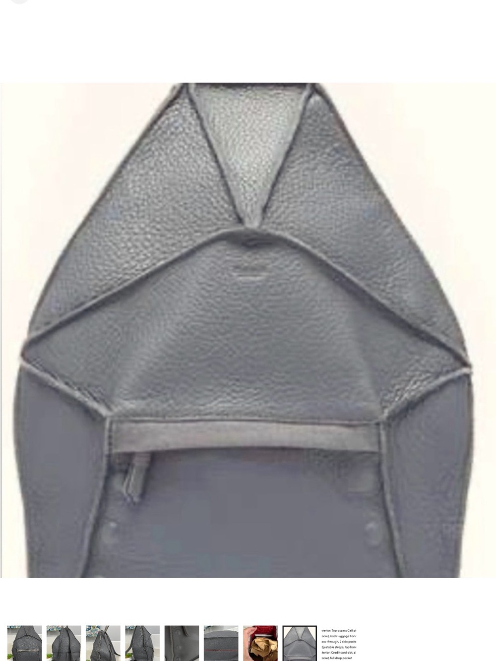 Hammitt Bob, rare Gray Leather backpack, highly sought after.